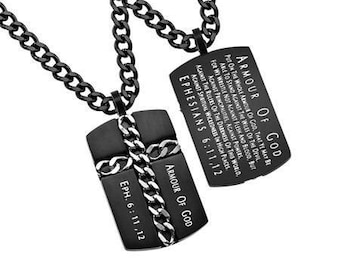Chain Cross Necklace "Armor of God"
