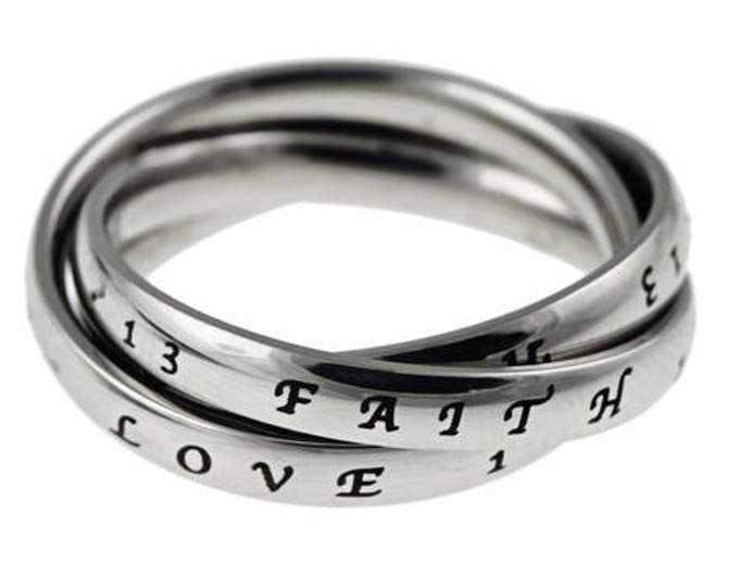 Triple Band "Faith, Hope, Love" 1 Cor. 13:13