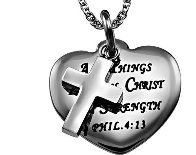 Sweetheart Necklace "Christ My Strength"