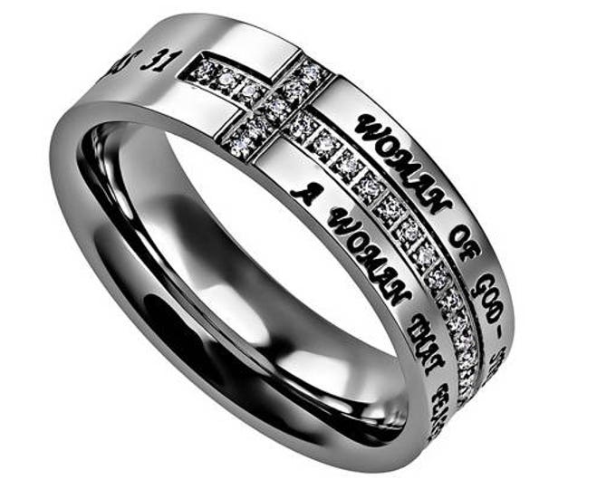 Complete Cross Ring "Woman Of God"