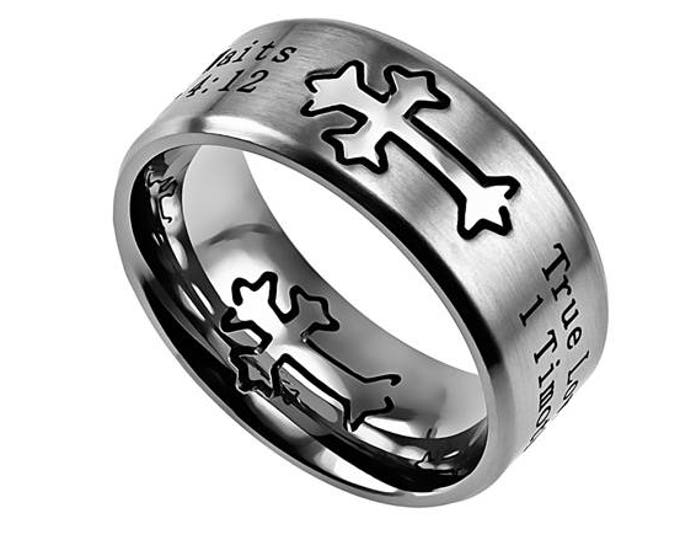 Silver Neo Ring "True Love Waits"