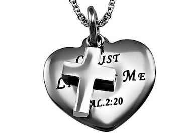 Sweetheart Necklace "Christ Lives In Me"