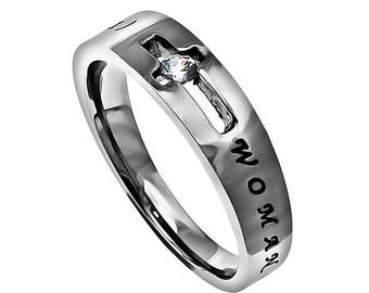 Solitaire Ring "Woman Of God"