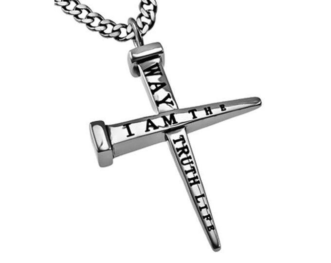 2 Nail Cross "Way, Truth, Life"