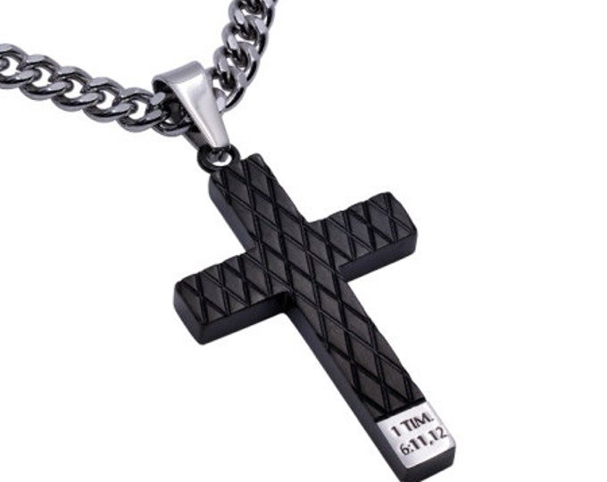 Diamond Cross Necklace "Man of God"