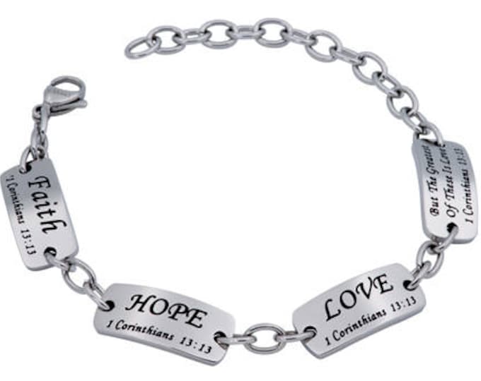 Identity Bracelet "Faith Hope Love"