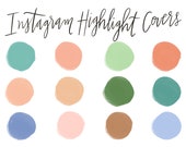 Multicolored Painted Instagram Story Highlight Covers - 12 Blogger Instagram Highlight Icons, iPhone Widget Icons