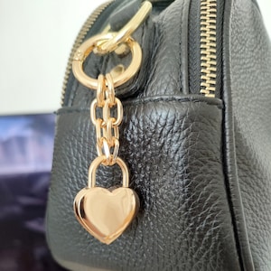 Bing Gold Heart Padlock Charm for Handbag/Purse