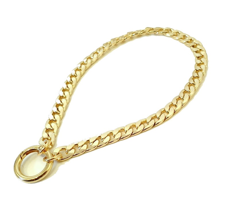 Bling Gold Dog Collar Chain Etsy UK