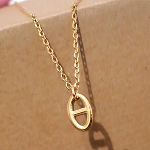Farandole Mariner Pendant Necklace with 18ct Gold Plated 2mm Diamond Cut Trace Chain