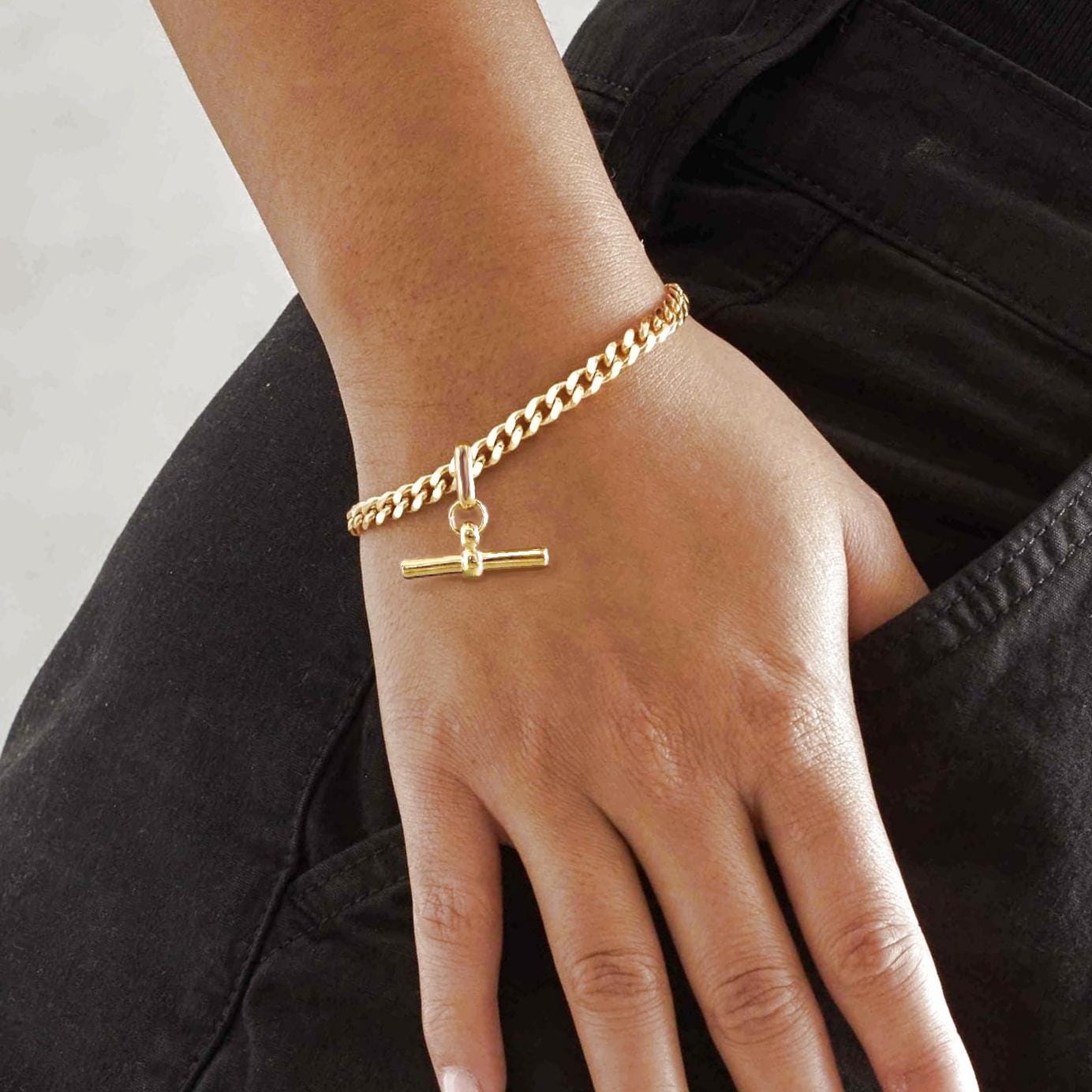 Bracciale A Catena In Argento Sterling 925 Con Perla - Gioiello Donna Elegante 24 Cm - Regalo In Sacchettino