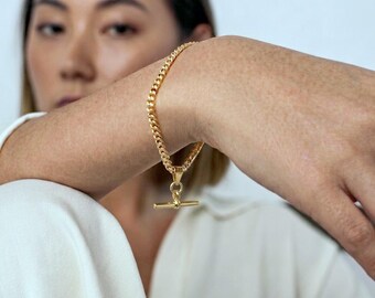 ヴィンテージ スターリングシルバー ハートチャーム Tバーブレスレット
