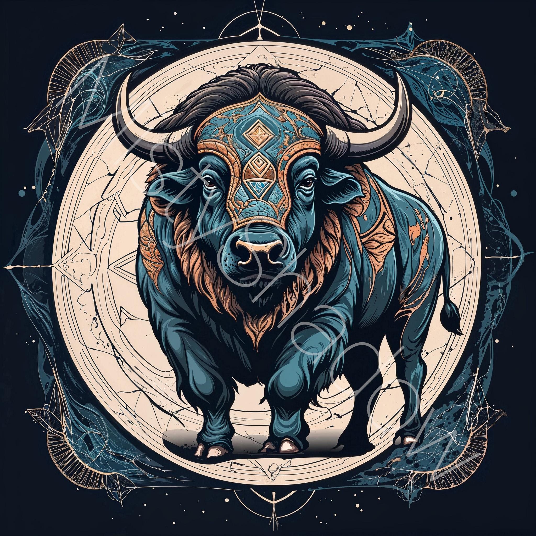 Sacred Geometry Bison Tattoos - Etsy