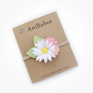 Felt Flower Headband, Baby Flower Headband, Flower Headband, Baby Headband, Newborn Headband, Infant Headband, Flower Headband