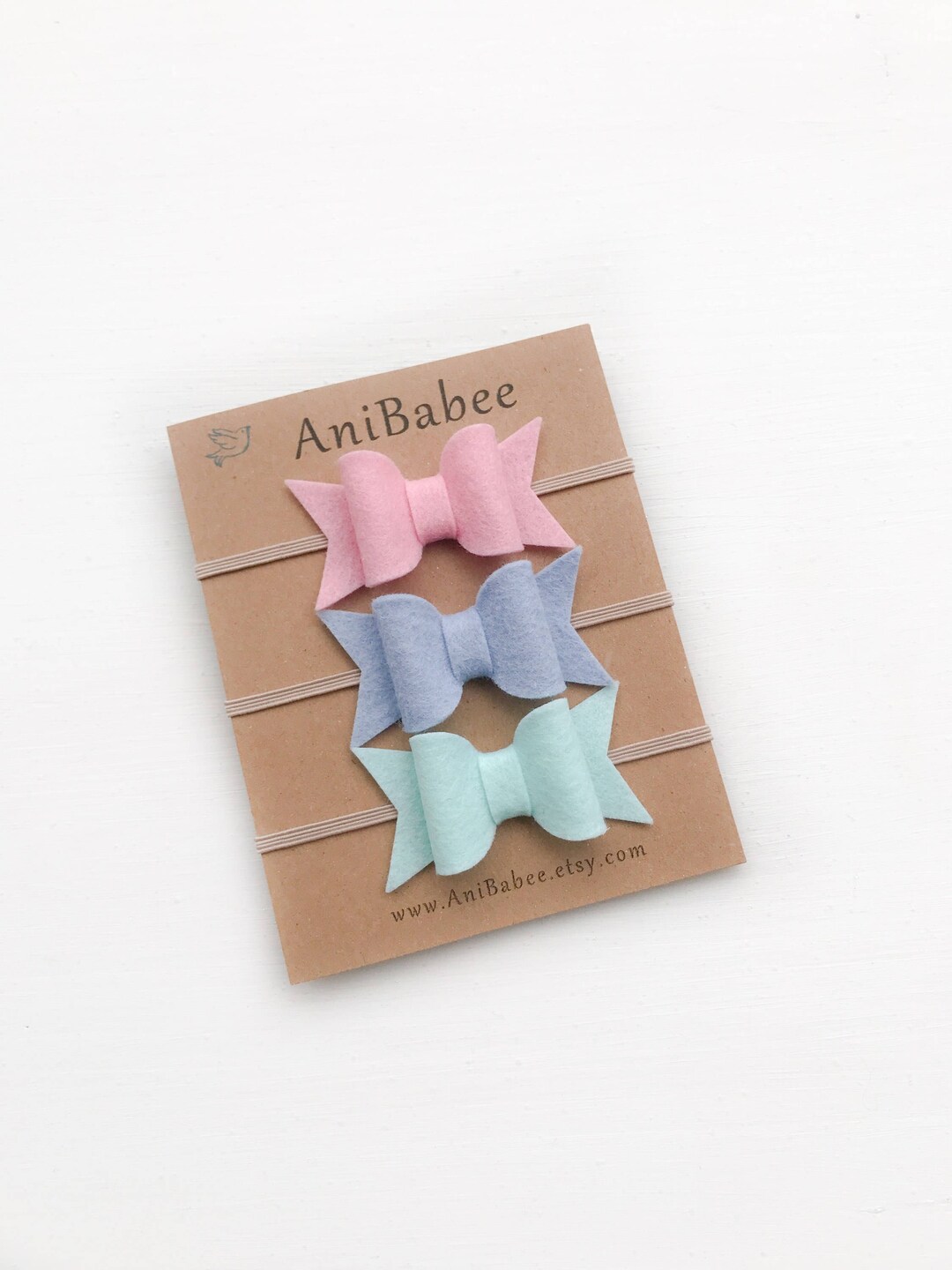 Newborn Bow Headband & Clip Set in Cream main image 1