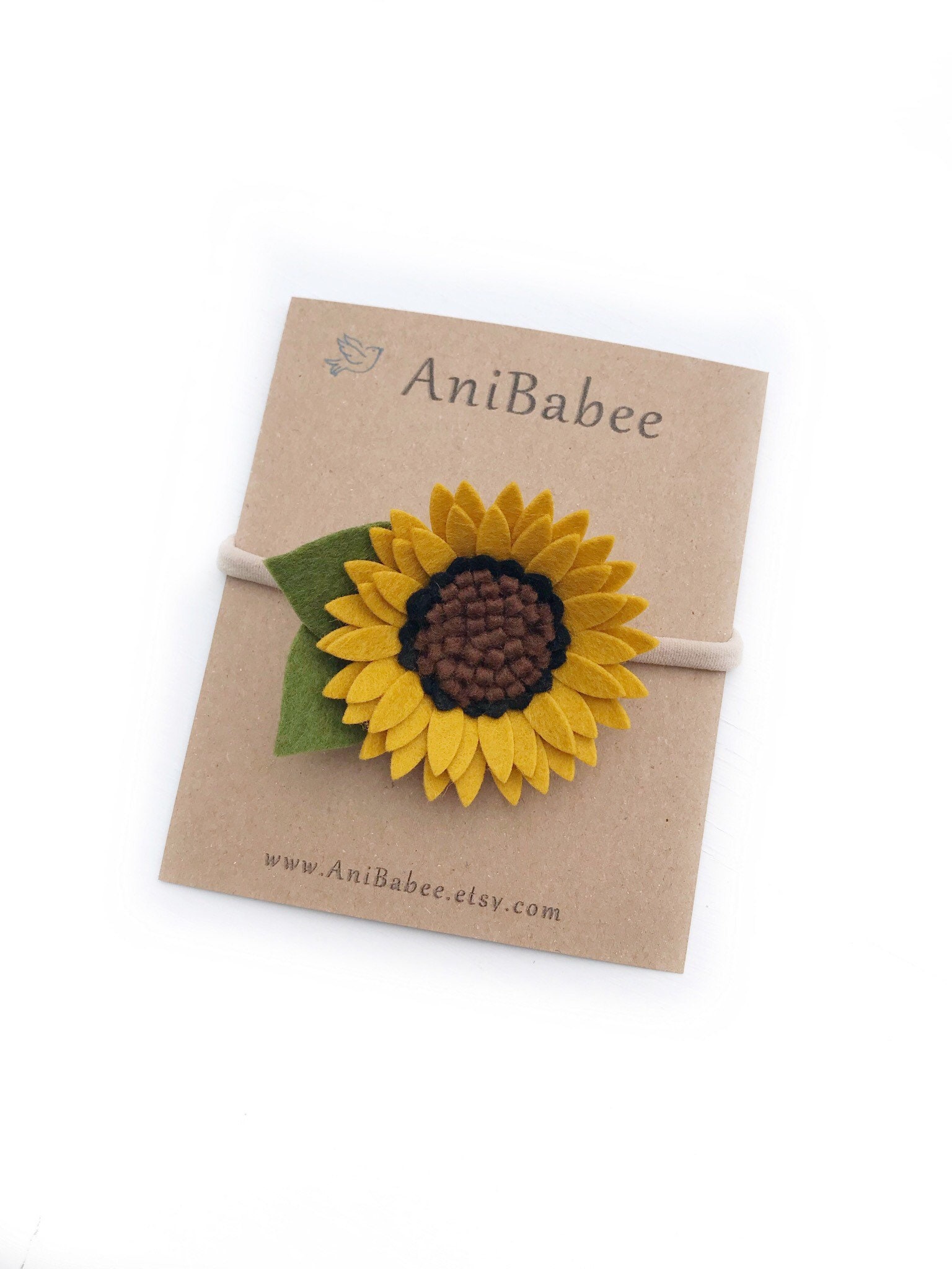 Sunflower Headband, Sunflower Hair Clip, Summer Flower Headband, Baby Flower Headband, Spring Outfit, Infant Hair Bow, Newborn Girl Gift