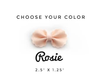 Rosie Bow, Choose Your Color, Baby Bow Headband, Baby Headband, Felt Bow Headband, Baby Hair Bows, Hair Bows, Newborn Headband, Baby Bows
