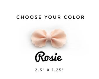 Rosie Bow, Choose Your Color, Baby Bow Headband, Baby Headband, Felt Bow Headband, Baby Hair Bows, Hair Bows, Newborn Headband, Baby Bows