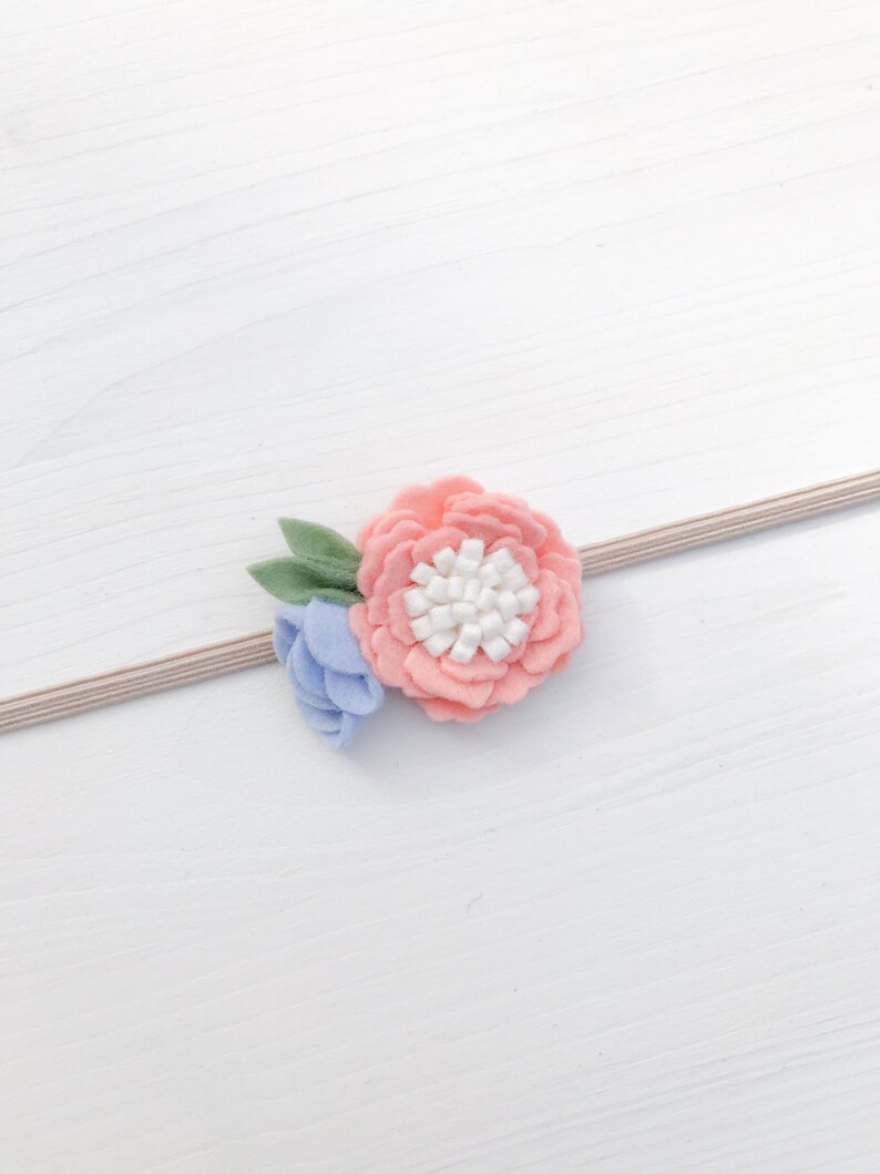 Baby Headband, Felt Flower Headband, Baby Flower Headband, Newborn Headband, Infant Headband, Newborn Flower Headband, Flower Headband image 4