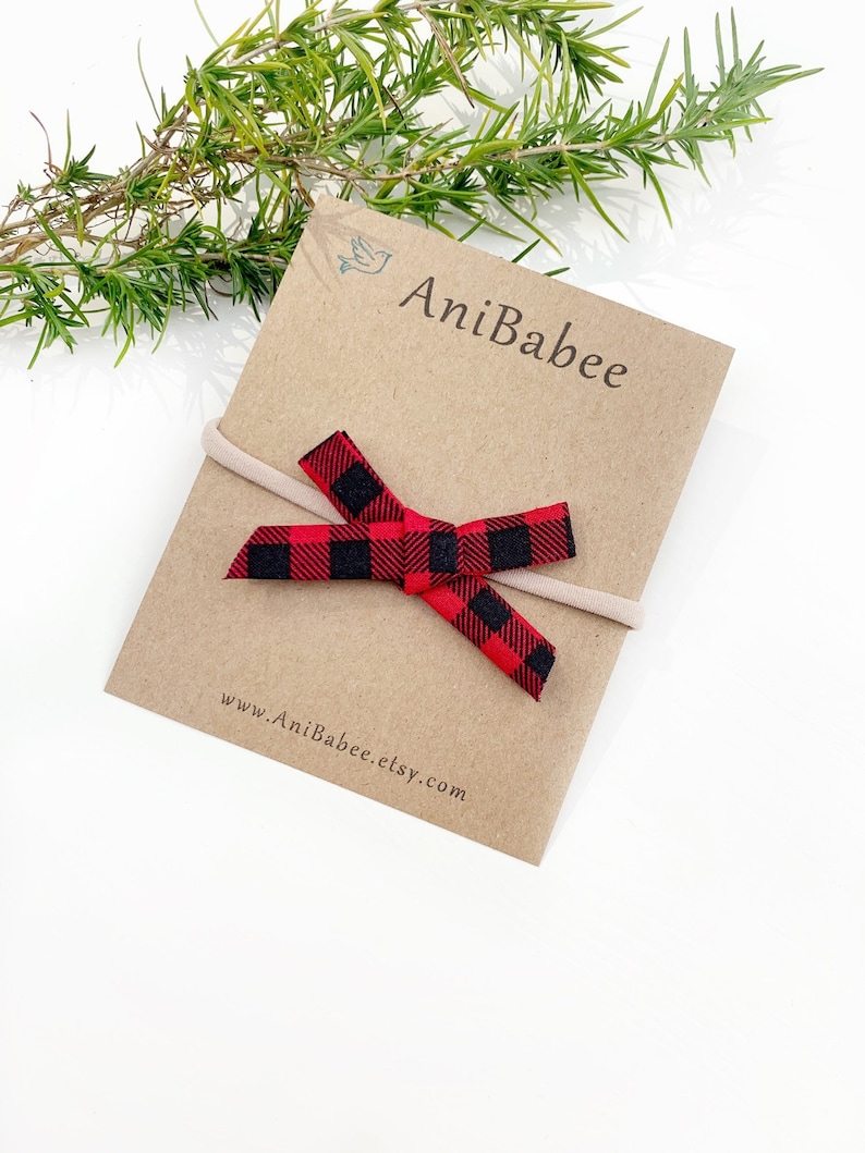 Christmas Hair Bow Baby Girl Bow Baby Headband Baby Bow Etsy