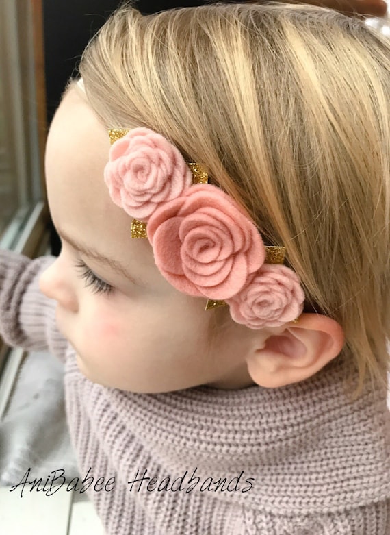 Girl's Pretty DIY Headband with Felt Flowers – Sustain My Craft Habit