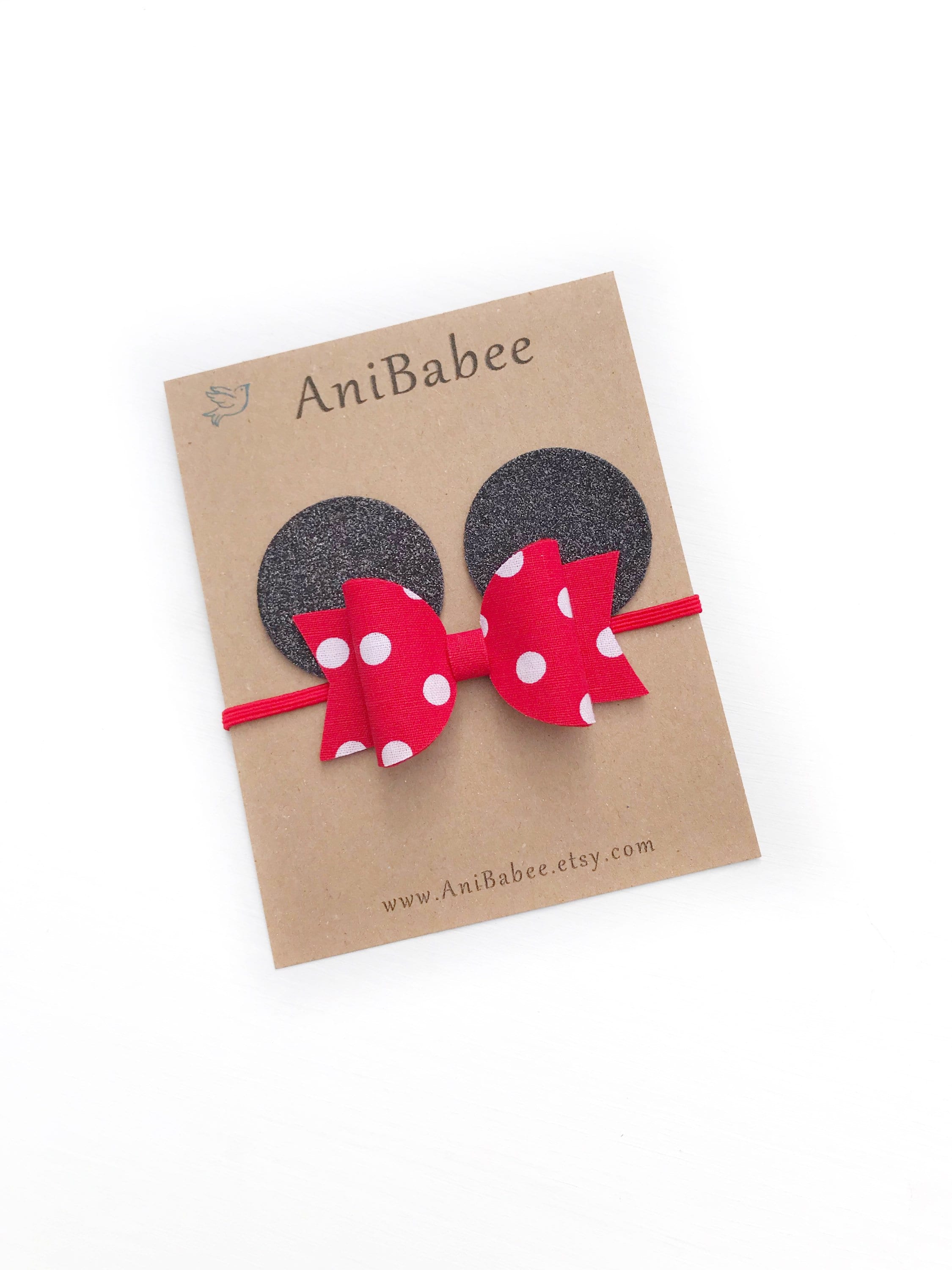 Minnie Mouse Headband, Minnie Mouse Bow, Minnie Hair Bow, Minnie Mouse Ears, Baby Girl Headband Minnie, Baby Headband, Baby Bow