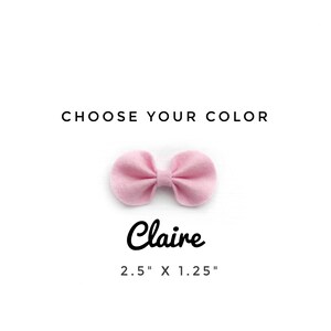 Claire Bow, Choose Your Color, Baby Bow Headband, Baby Headband, Felt Bow Headband, Baby Hair Bows, Hair Bows, Newborn Headband, Baby Bows