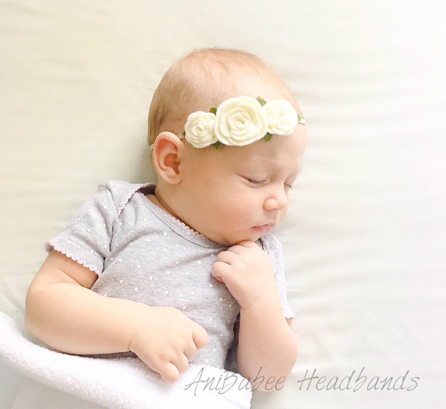Baby Headband Baby Flower Headband Flower Headband Newborn Etsy