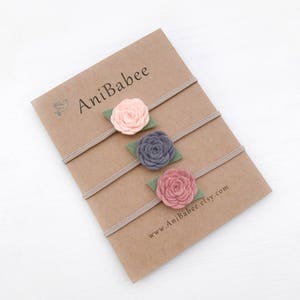 Flower Headbands, Felt Flower Headband, Baby Headband Set, Baby Flower Headband, Newborn Headband, Toddler Flower Headband, Infant Headband