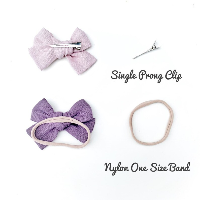 Gold Polka Dot Newborn Headband Baby Bows Hand Tied Bows Linen Hair bow Toddler Headband Hair Clips Hair Bows Baby Headband