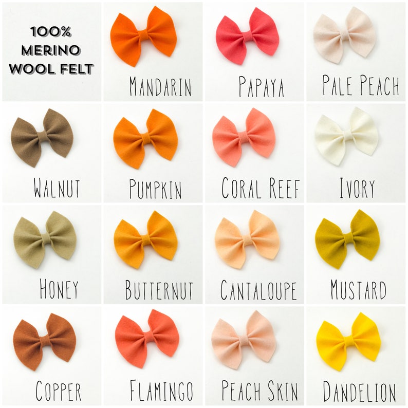 Hair Bows Felt Bow Headband Hair Clip Baby Bow Headband Dainty Bow Choose Your Color Newborn Bow, Baby Headband Baby Hair Bows