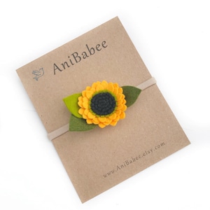 Bandeau bébé fleur, bandeau bébé, bandeau tournesol, bandeau fleur, bandeau nouveau-né, bandeau bébé, bandeau fleur