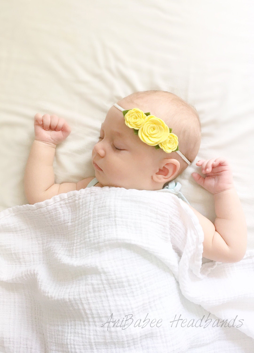 Baby Headband Baby Flower Headband Flower Headband Newborn Etsy
