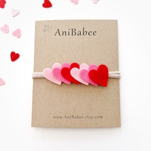Diadema para bebé, atuendo de San Valentín para bebé, diadema de corazón para bebé, diadema de corazón, diadema de San Valentín, diadema para el día de San Valentín