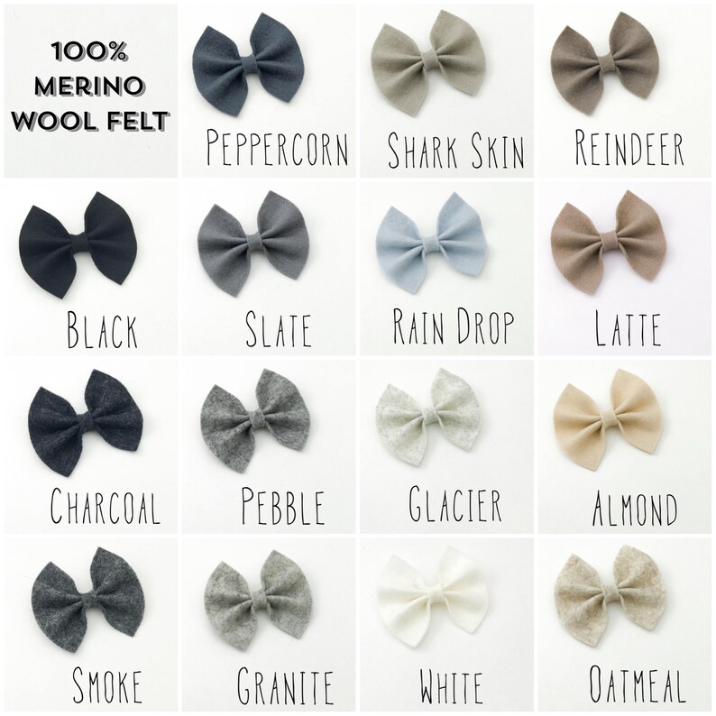 Hair Bows Felt Bow Headband Hair Clip Baby Bow Headband Dainty Bow Choose Your Color Newborn Bow, Baby Headband Baby Hair Bows