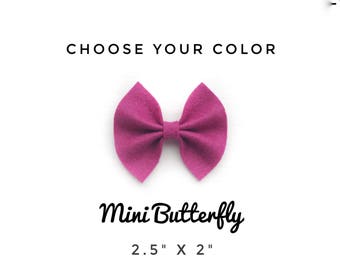 Mini Butterfly Bow, Choose your Color, Felt Bow, Baby Headband, Baby Bow Headband, Felt Bow Headband, Hair Clips, Hair Bows, Pinch Bow