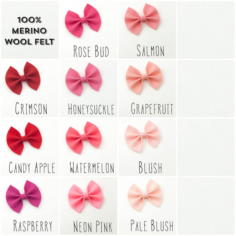 Hair Bows Felt Bow Headband Hair Clip Baby Bow Headband Dainty Bow Choose Your Color Newborn Bow, Baby Headband Baby Hair Bows