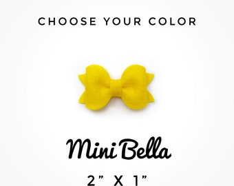 Mini Bella Bow, Choose your Color, Felt Bow, Baby Headband, Baby Bow Headband, Felt Bow Headband, Hair Clips, Hair Bows, Pom Headband