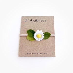 Daisy Hair Clip | Spring Baby Headband | Daisy Hair Bow | Baby Flower Headband | Newborn Hair Band | Infant Hair Bow | Baby Girl Gift |