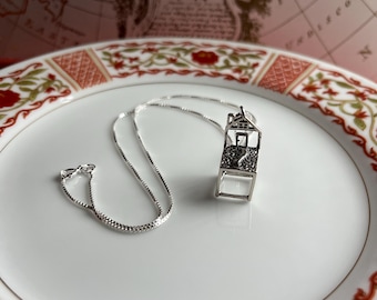 Sterling Silver Miniature Chair Necklace, Artisan, Furniture, Architect, Interior Designer, Teacher, Parent, Refunct