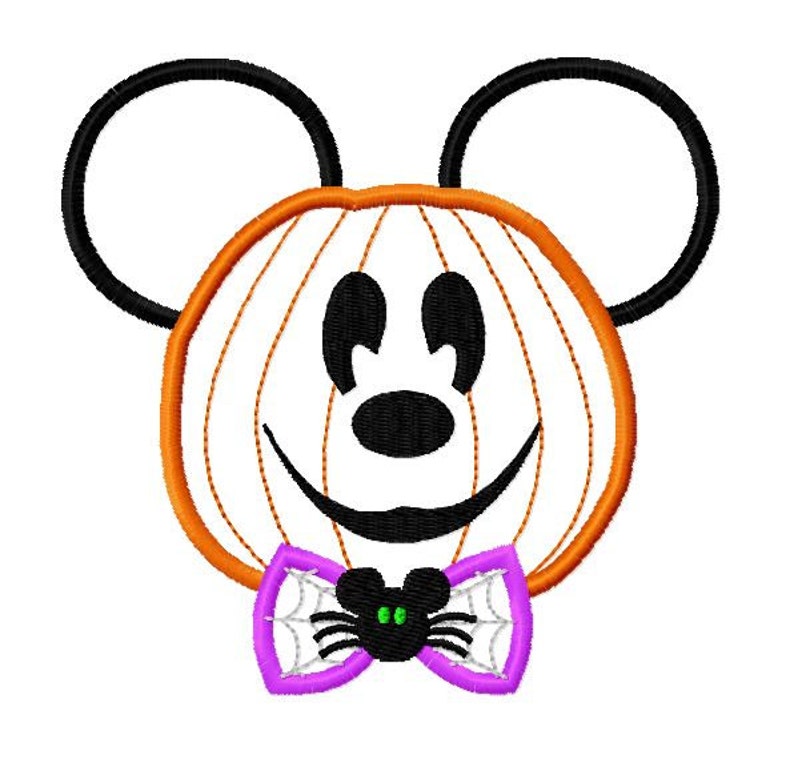 Character Inspired Mouse Pumpkin Jack O Lantern With Spider Bow Tie ...