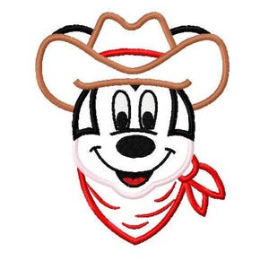 Character Inspired Mister Western Cowboy BBQ Embroidery Applique Design