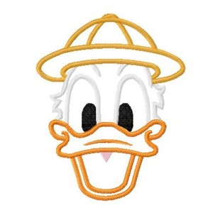 Character Inspired Don Duck Full Face Safari Hat Embroidery Applique Design - Instant Download Design for Embroidery Machines