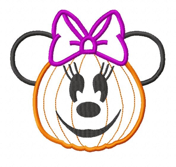 Character Inspired Miss Mouse Pumpkin Jack O Lantern With Bow ...
