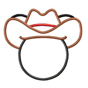 Character Inspired Mister Mouse Cowboy Hat Embroidery Applique Design
