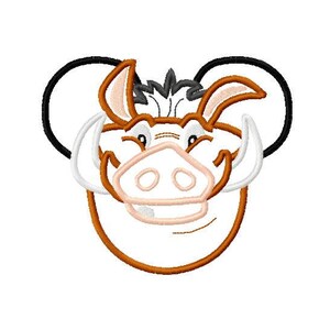 Character Inspired Mouse Pumba Embroidery Applique Design
