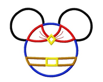 Character Mickey Sleeping Pretty Prince Philip Embroidery Applique Design