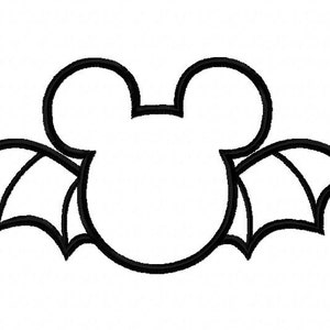 Character Inspired Mouse Big Bat Embroidery Applique Design