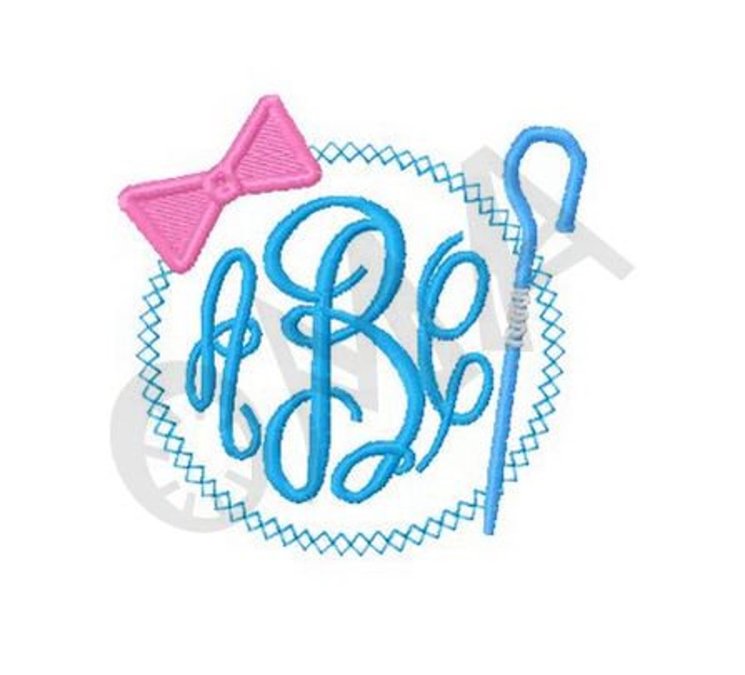 Character Monogram Initial Sketch Frame Toy Book Shepard Bo Peep Easy ...