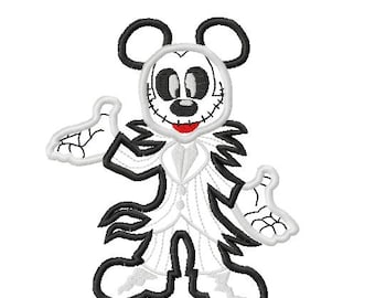 Personaje inspirado Jack Pesadilla Cuerpo Completo Bordado Applique Diseño